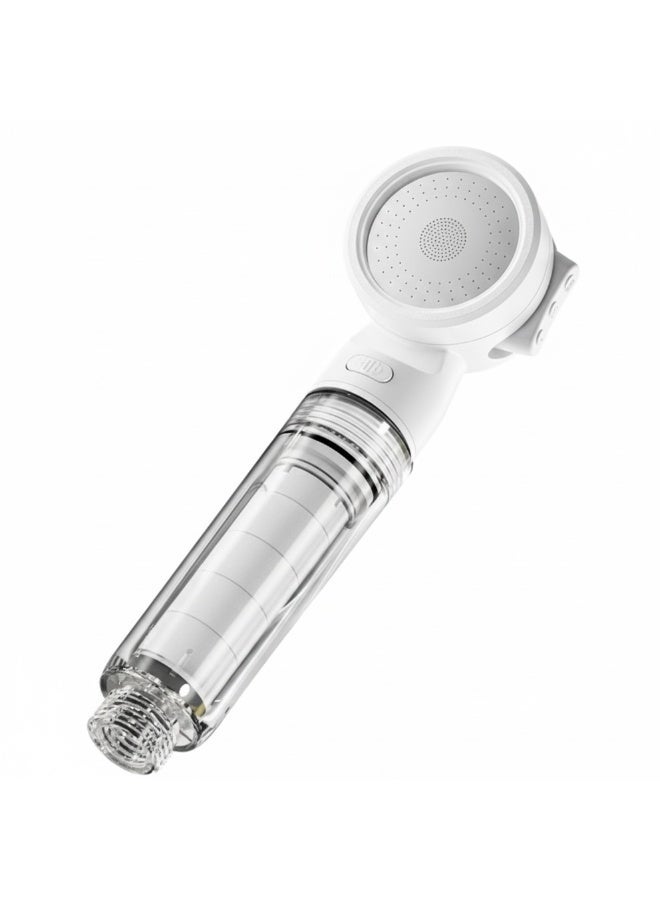 Portable Travel Shower Head with Filter - High Pressure, Chlorine & Rust Removal for Hair/Skin Care - 3 Flow Settings(White) - Image 2